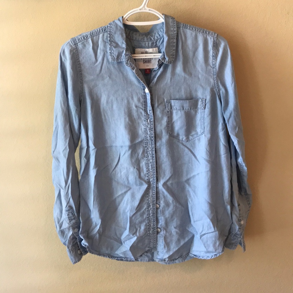 Soft Light Washed Denim Button down